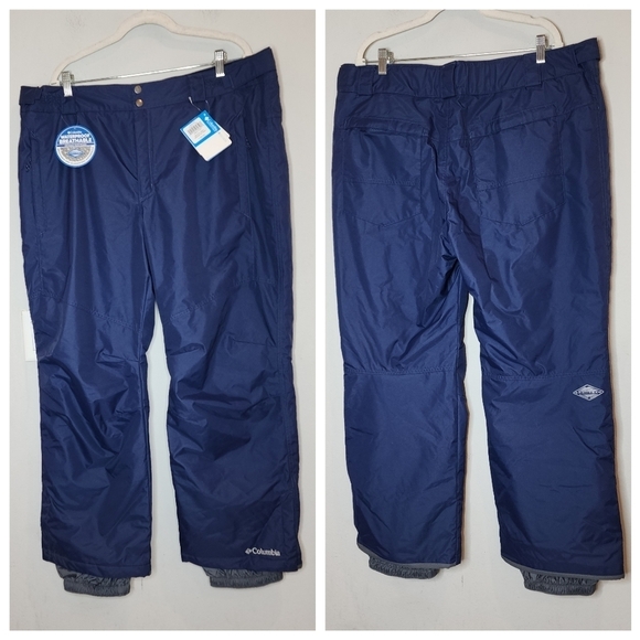 NWT Columbia XL Short Bugaboo ll Navy Blue Snow Pants 28